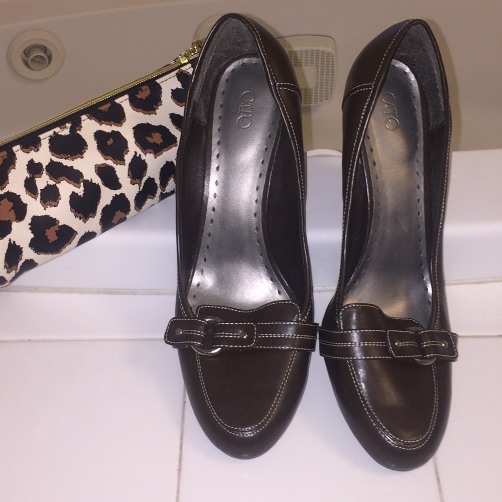Cato Slip-On Heels - Brown - NWOT - Picture 3 of 4